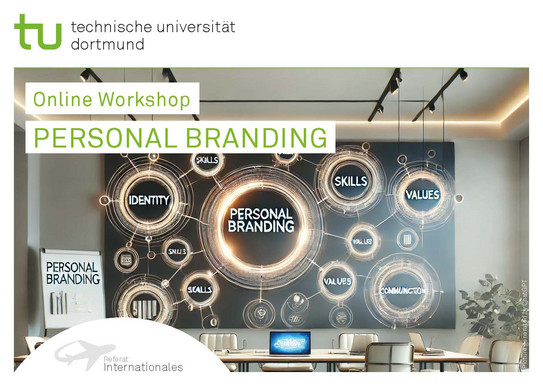 vorderseite eines flyers für einen alumni-workshop